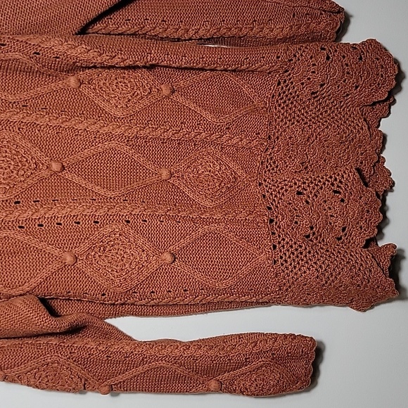 Vtg  cable knit sweater S. Mix Cotton - Picture 2 of 4